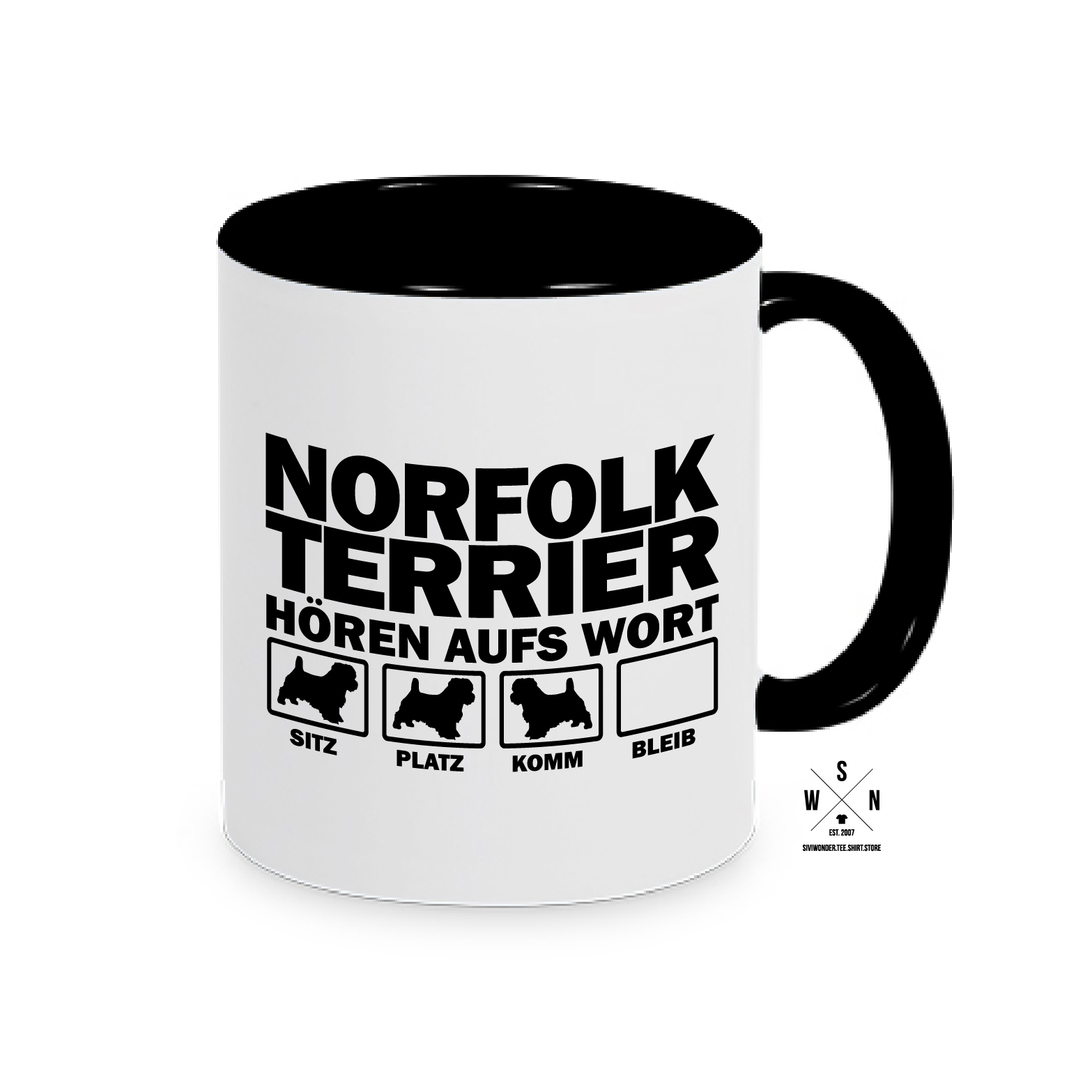 Tasse Kaffeebecher NORFOLK TERRIER Hören aufs Wort