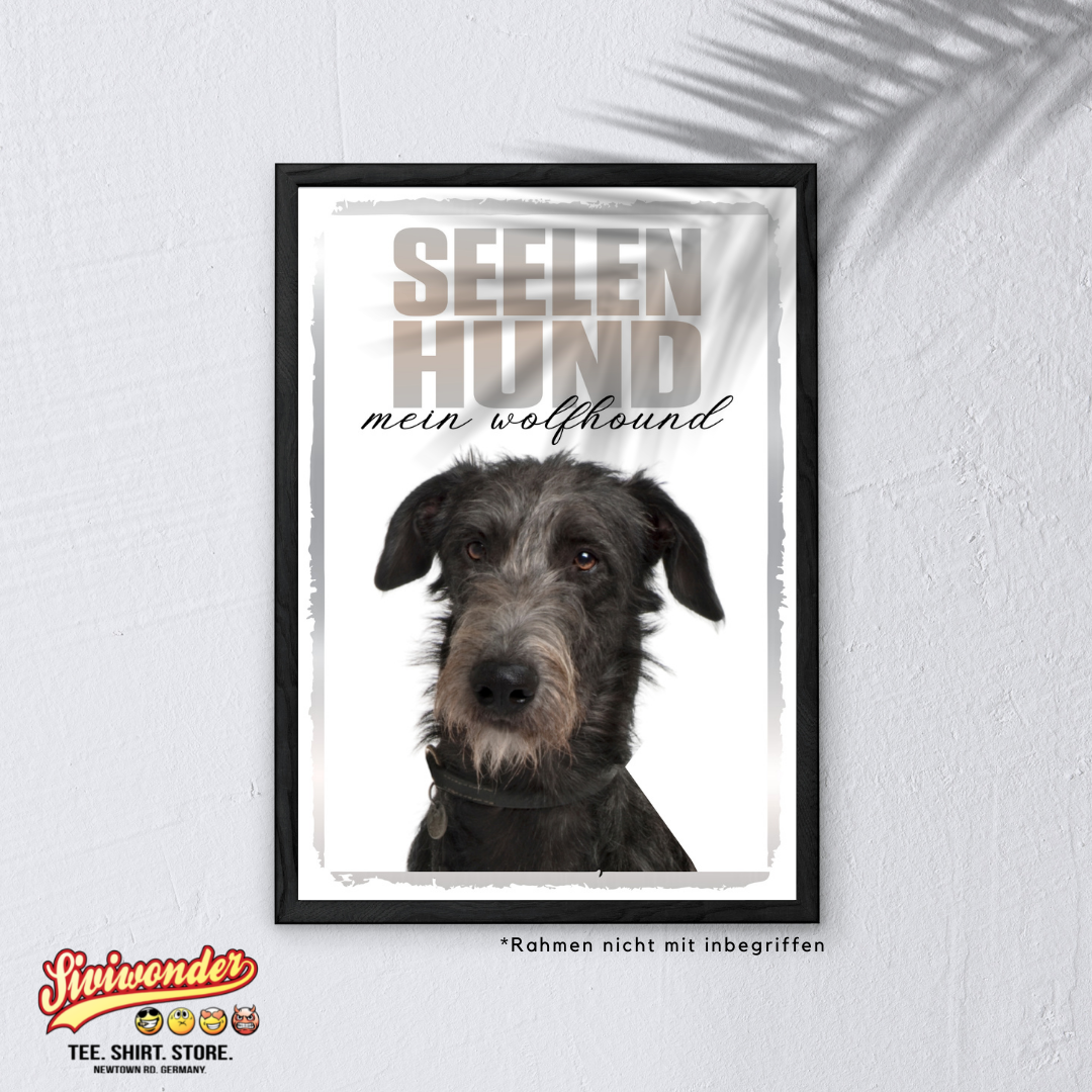 Irish Wolfhound Seelenhund Dog Schild Spruch Türschild Hundeschild Warnschild Soulmate
