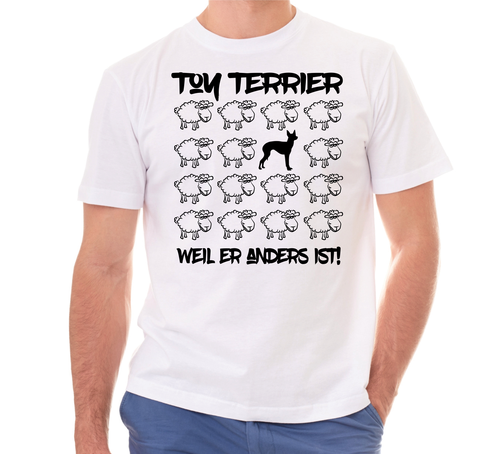 TOY TERRIER UNISEX T-SHIRT BLACK SHEEP by SIVIWONDER