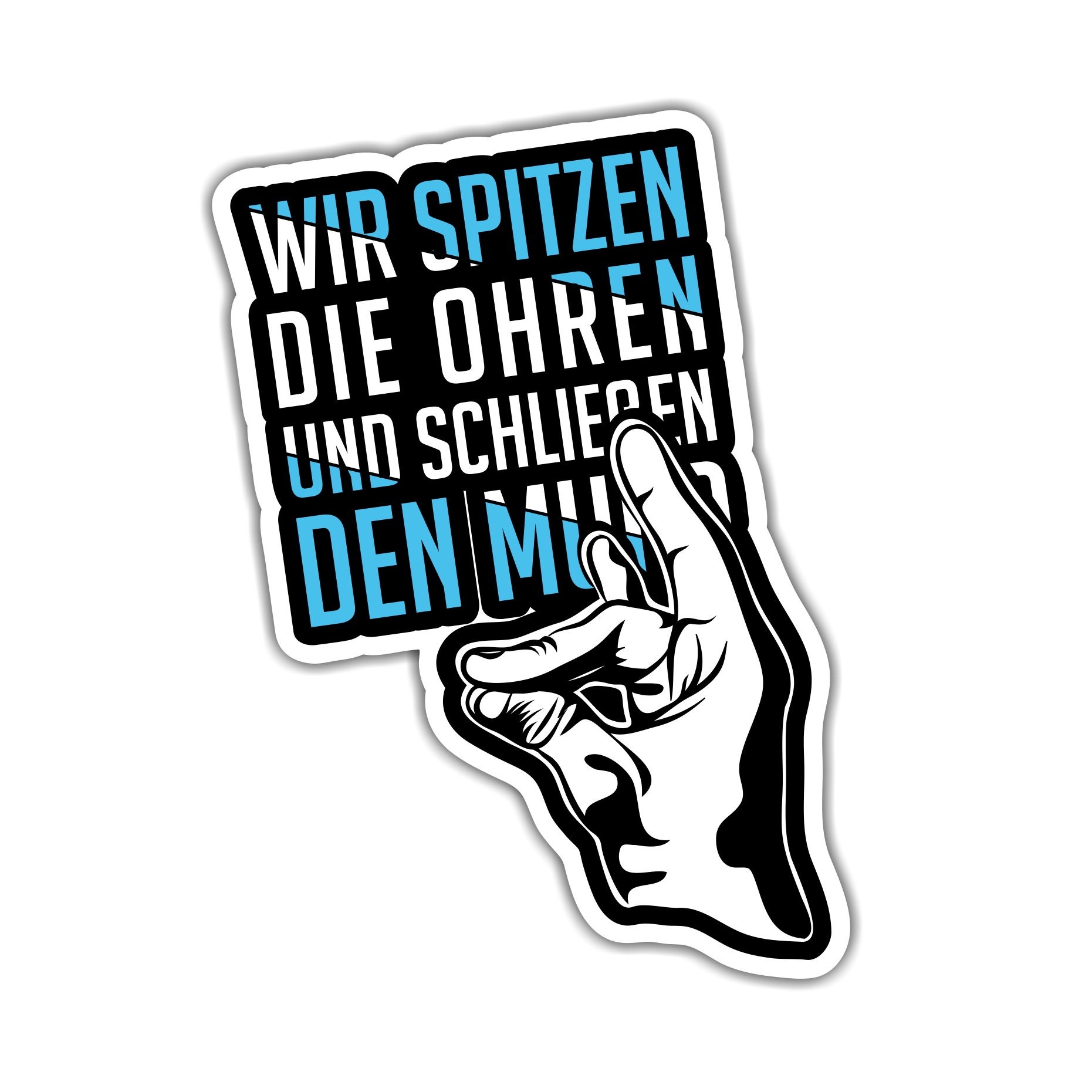 Aufkleber Sticker SCHWEIGEFUCHS