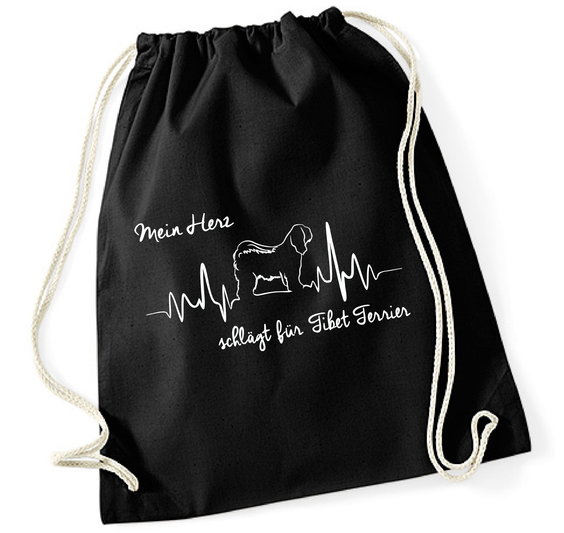 TIBET TERRIER TURNBEUTEL HEARTBEAT EKG by SIVIWONDER