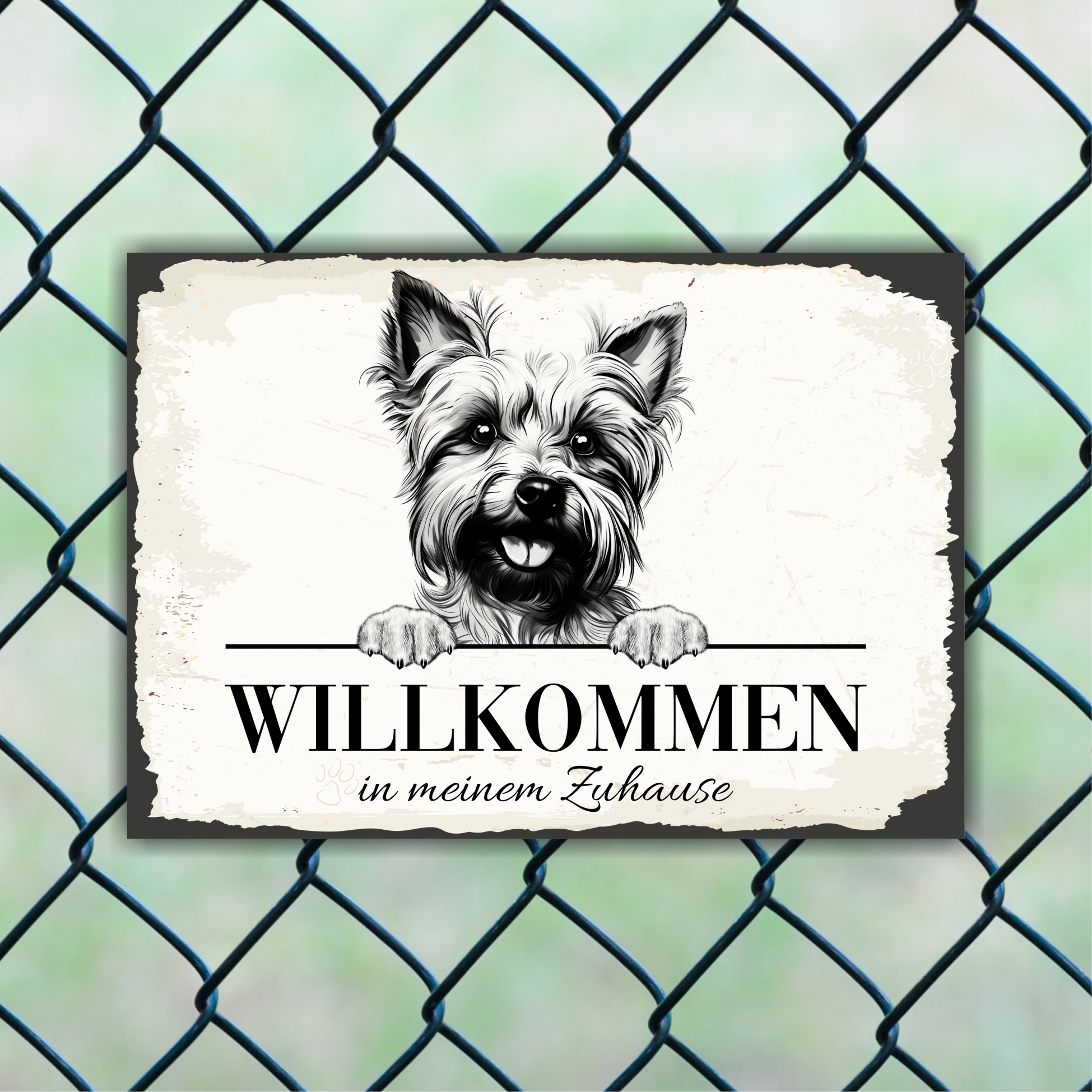 Hundeschild Willkommen Zuhause Yorkshire Terrier Yorkie