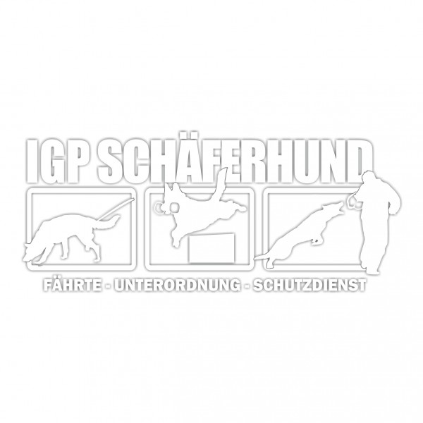 Aufkleber Hundemotiv Rasse IGP IPO Begleithund Prüfung Internationale Prüfungsordnung Gebrauchshudeprüfung Fährte Schutzdi