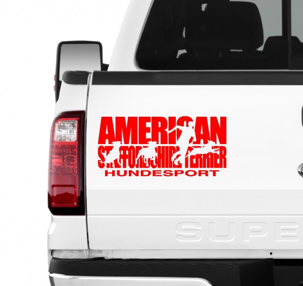 American Staffordshire Terrier Hundesport Autoaufkleber Hund Folie Aufkleber USA