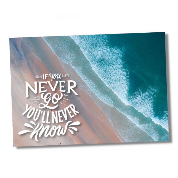 You'll never know Nautic Schild Spruch Türschild Warnschild Metallschild Ocean Sea