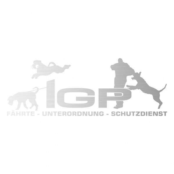Aufkleber Hundemotiv Rasse IGP IPO Begleithund Prüfung Internationale Prüfungsordnung Gebrauchshudeprüfung Fährte Schutzdienst U