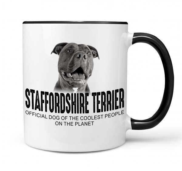American Staffordshire Terrier USA Pit Bull Terrier Dog Tasse Kaffeetasse Kaffeebecher happy Design by Siviwonder