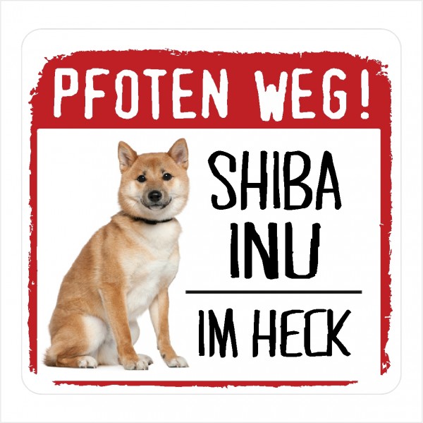 Shiba Inu Japan Japanese Small Size Dog Ken Dog Pfoten weg Aufkleber Digitaldruck Motiv by SIVIWONDER