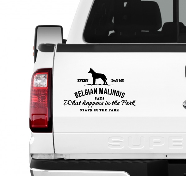Malinois Vintage Hundeaufkleber Hundemotiv Auto Folie Belgian Mali Schäferhund