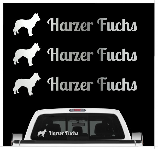 Harzer Fuchs Altdeutscher Hütehund Dog 3er Set AUTOAUFKLEBER Aufkleber Hunde Hundemotiv by SIVIWONDER
