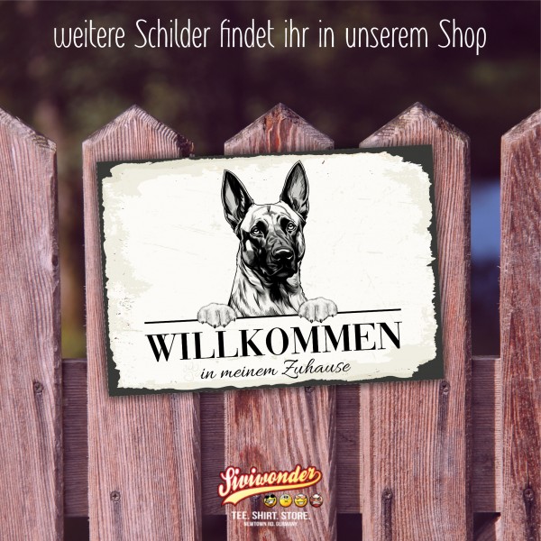 Hundeschild Willkommen Zuhause Malinois Schild