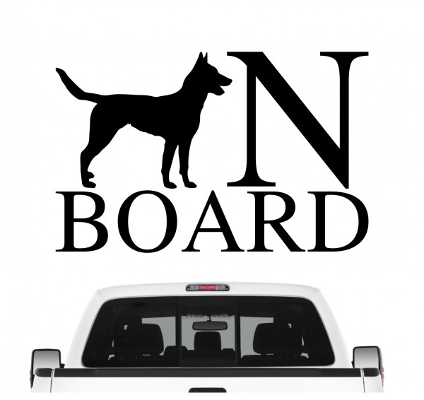 Malinois Board Auto Aufkleber Hund Folie Wandtattoo Tattoo Sticker Belgian Mali Belgischer Schäferhund Berger Belge