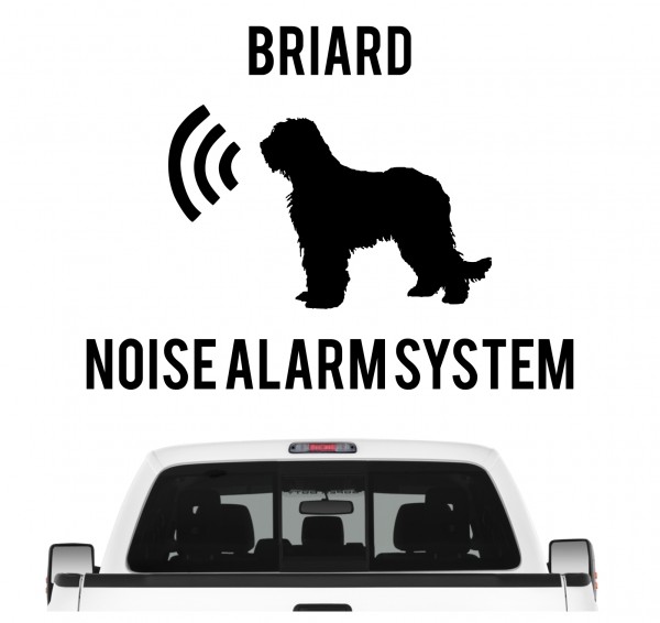 Briard Noise Alarmsystem Auto Aufkleber Hund Folie Wandtattoo Tattoo Sticker Berger De Brie