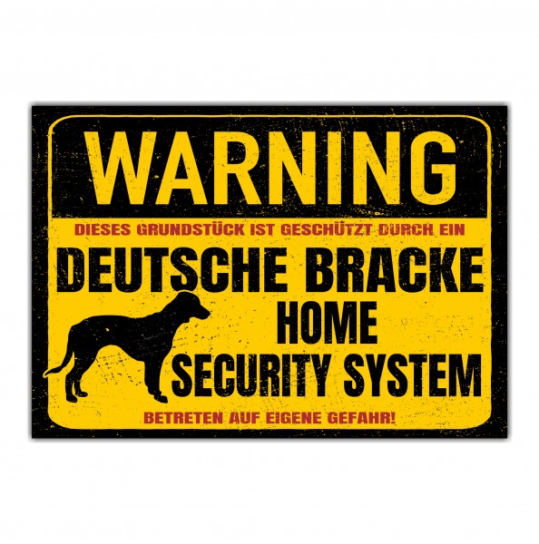 Deutsche Bracke Dog Schild Warning Security System Türschild Hundeschild Warnschild