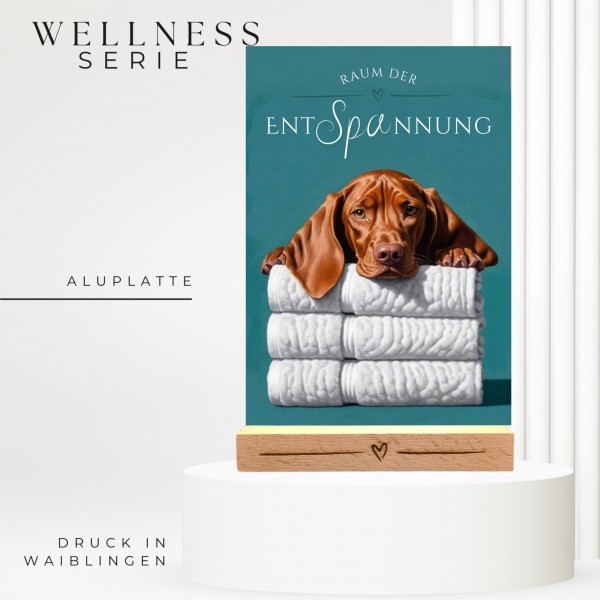 Hundeschild Deko Badezimmer Wellness Magyar Vizsla Schild Spruch
