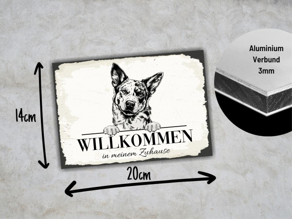 Hundeschild Willkommen Zuhause Australian Cattle Dog Schild