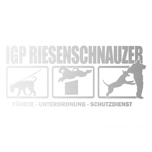 Aufkleber Hundemotiv Rasse IGP IPO Begleithund Prüfung Internationale Prüfungsordnung Gebrauchshudeprüfung Fährte Schutzdi