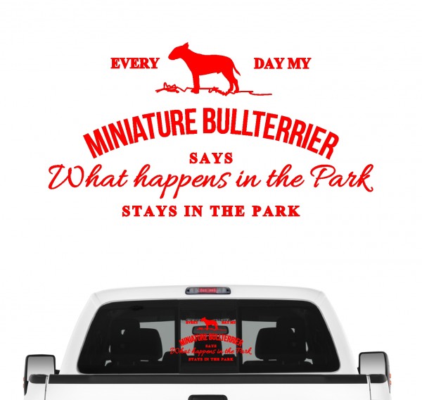 Mini Bullterrier Vintage Hundeaufkleber Hundemotiv Auto Folie Miniature Bully