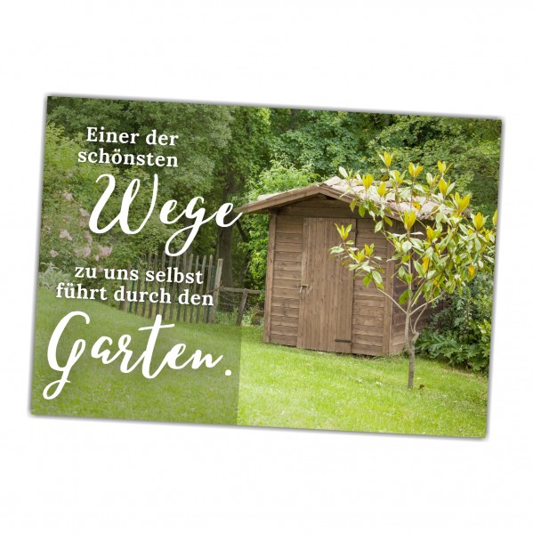 Garten Einer der schönsten Wege zu uns selbst führt durch den Garten Sprüche Türschild Warnschild Spruch Schild happy Design by Siviwonder