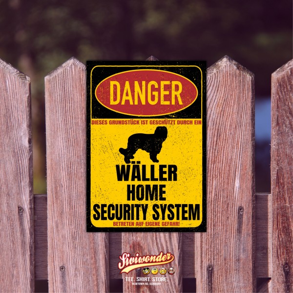 Wäller Westerwald Danger Security System Warnschild Hund Schilder Hundeschild