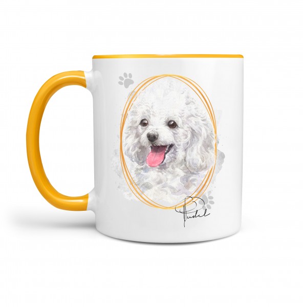 Pudel weiß Tasse SIGNATURE DOGS Hund Motiv Hundemotiv Kaffee