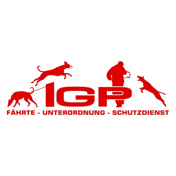 Aufkleber Hundemotiv Rasse IGP IPO Begleithund Prüfung Internationale Prüfungsordnung Gebrauchshudeprüfung Fährte Schutzdienst U