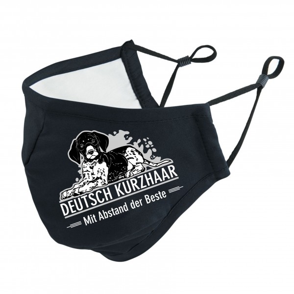 Deutsch Kurzhaar DK Deutscher kurzhaariger Vorstehhund German Shorthaired Pointer Jagdhund Jäger mit Abstand Maske Mund Nasenschutz Behelfsmaske funny Sprüche by Siviwonder
