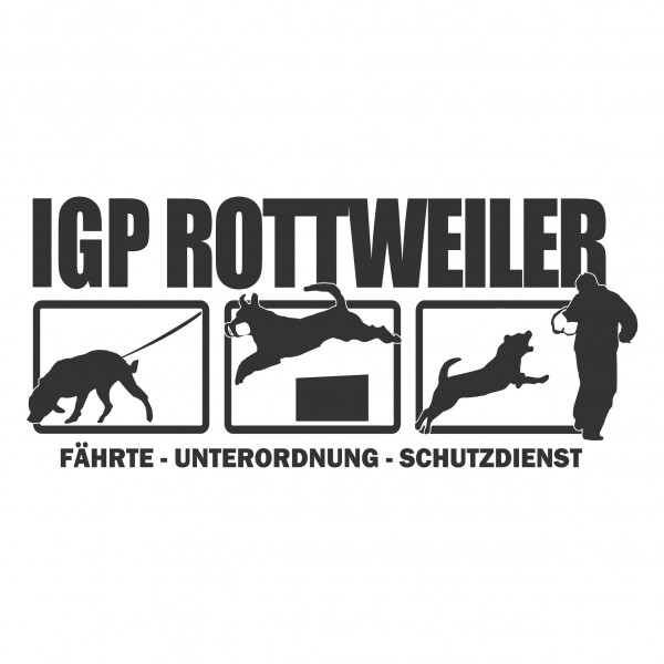 Aufkleber Hundemotiv Rasse IGP IPO Begleithund Prüfung Internationale Prüfungsordnung Gebrauchshudeprüfung Fährte Schutzdi