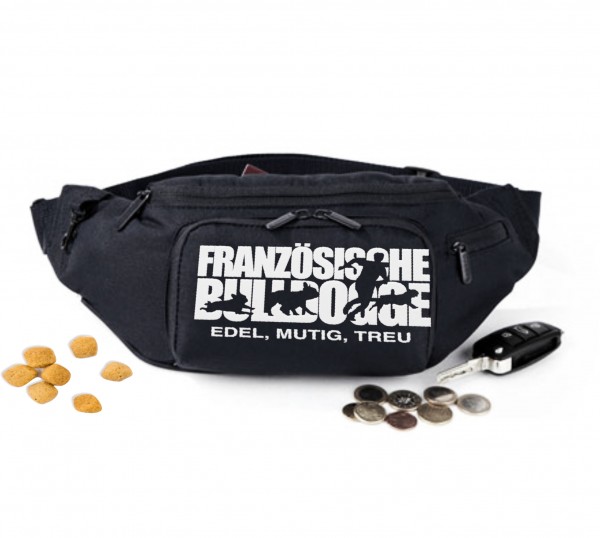 Französische Bulldogge Bulldog Hundesport Hundemotiv Gürteltasche Hund Stickerei