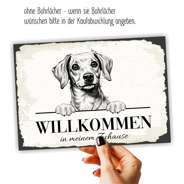 Hundeschild Willkommen Zuhause Chiweenie Schild Achtung Spruch