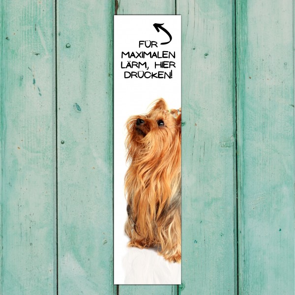 Yorkshire Terrier Yorkie Dog Türschild Warnschild Hundeschild Schildr happy Design by Siviwonder