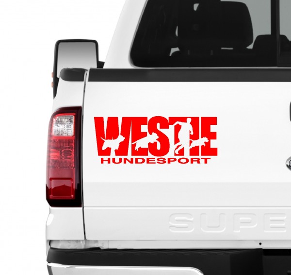 Westie Hundesport Auto Aufkleber Hund Folie West Highland White Terrier