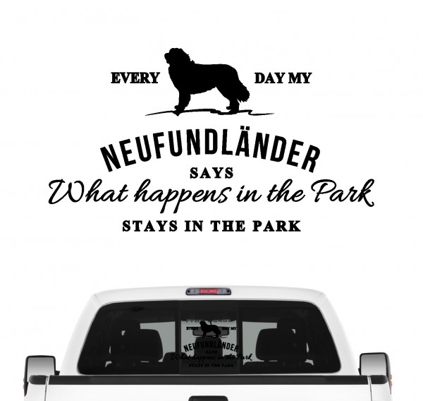 Neufundländer Vintage Hundeaufkleber Hundemotiv Auto Folie Newfoundland Neufi
