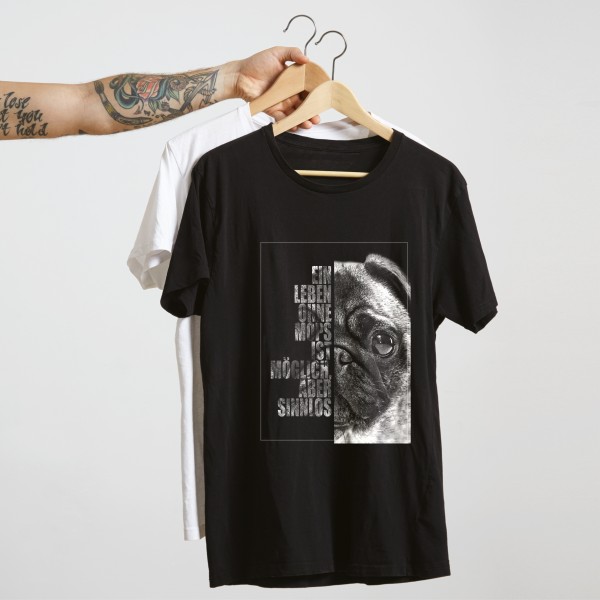 Mops Unisex T-Shirt Face Hundemotiv Doberman Pug Carlino Chinese pug Dutch bulldog Dutch mastiff Mini mastiff Carlin Doguillo