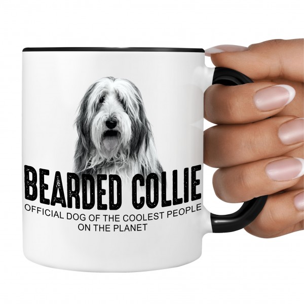 Bearded Collie Beardie Argle Bargle Highland Collie Dog cool Leute lustig Dog Tasse Kaffeetasse Kaffeebecher happy Design by Siviwonder