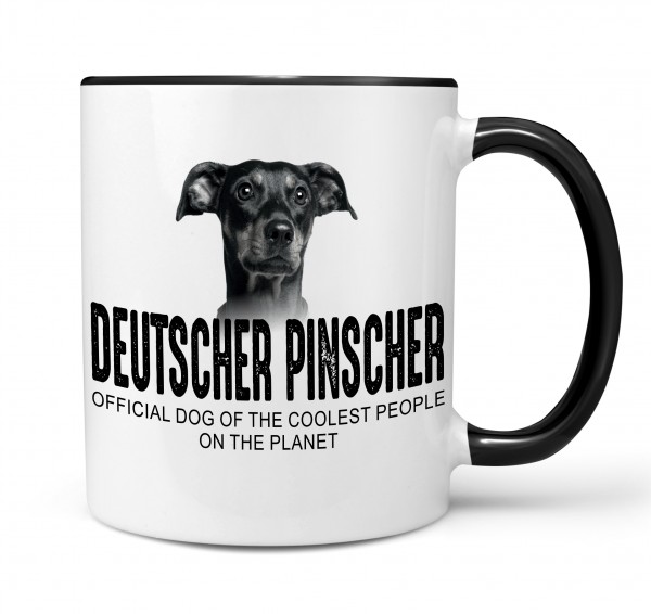 Deutscher Pinscher Dog cool Leute lustig Dog Tasse Kaffeetasse Kaffeebecher happy Design by Siviwonder