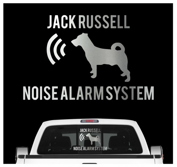 Jack Russell Noise Alarmsystem Auto Aufkleber Hund Folie Wandtattoo Tattoo Sticker JRT Russel Jacky Jackie Terrier