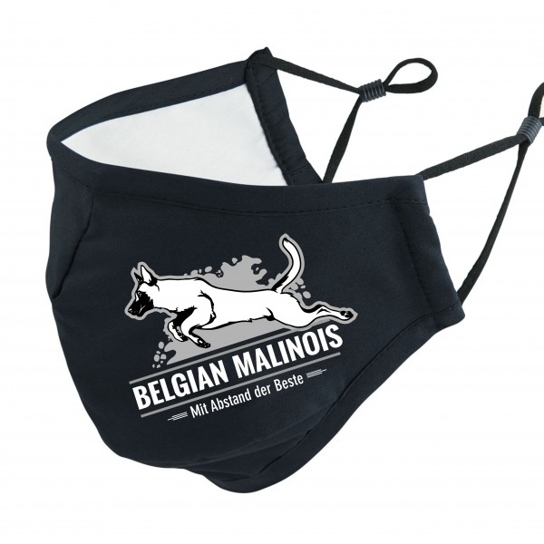 Belgian Malinois Maske Mein Mali mit Abstand Maske Mund Nasenschutz Behelfsmaske funny Sprüche by Siviwonder