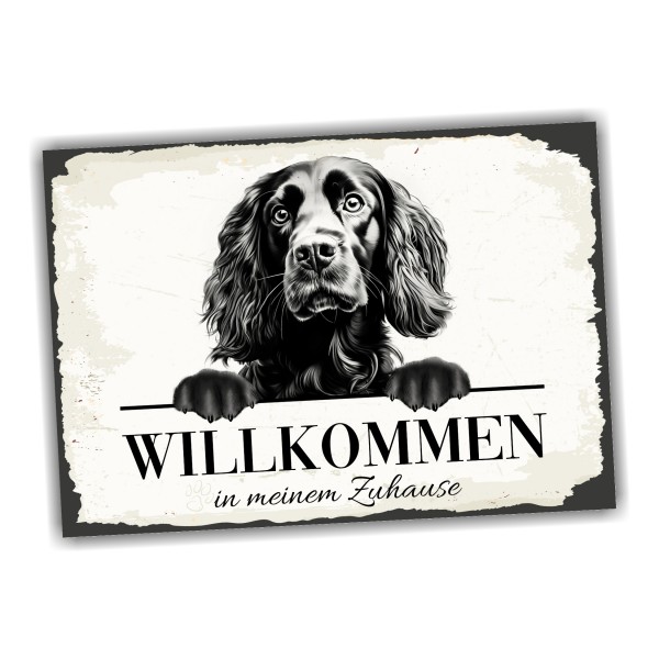 Hundeschild Willkommen Zuhause Boykin Spaniel Schild Achtung
