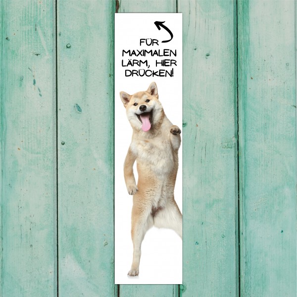 Shiba Inu Japan Japanese Small Size Dog Ken Dog Türschild Warnschild Hundeschild Schildr happy Design by Siviwonder
