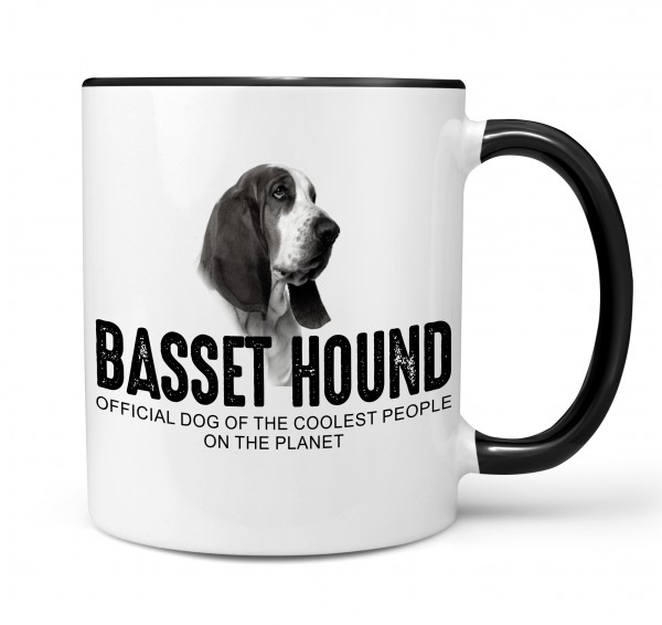 Basset Hound Hush Puppy Dog cool Leute lustig Dog Tasse Kaffeetasse Kaffeebecher happy Design by Siviwonder