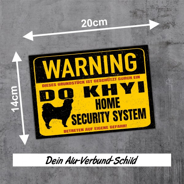 Do Khyi Tibet Dogge Dog Schild Warning Security System Türschild Hundeschild Warnschild
