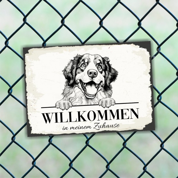 Hundeschild Willkommen Zuhause Berner Sennenhund Sennen Schild