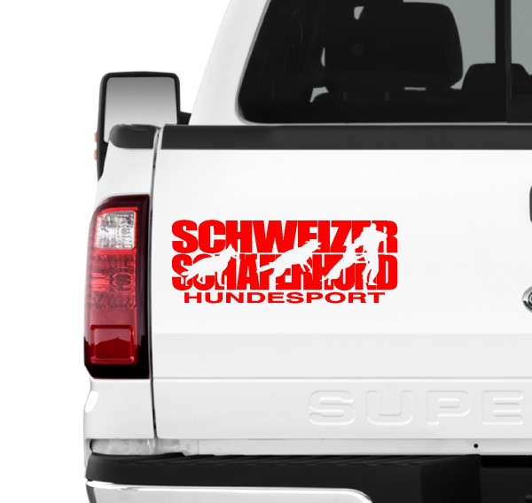 Schweizer Schäferhund Hundesport Auto Aufkleber Hund Folie Suisse Schutzhund