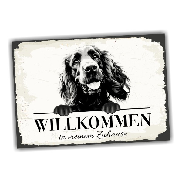 Hundeschild Willkommen Zuhause Cocker Spaniel Schild Achtung