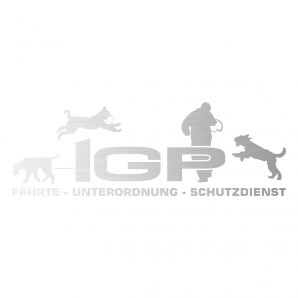 Aufkleber Hundemotiv Rasse IGP IPO Begleithund Prüfung Internationale Prüfungsordnung Gebrauchshudeprüfung Fährte Schutzdienst U