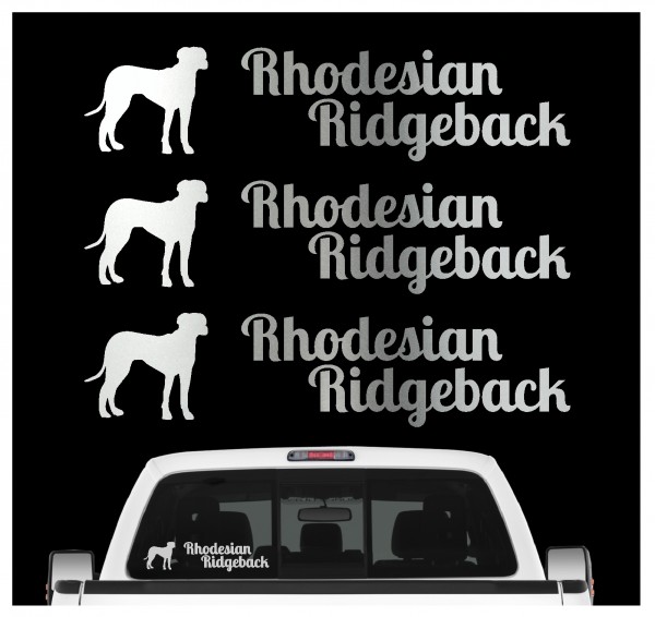 Rhodesian Ridgeback RR Löwenhund Liondog African Lion Boy Girl 3er Set AUTOAUFKLEBER Aufkleber Hunde Hundemotiv by SIVIWONDER