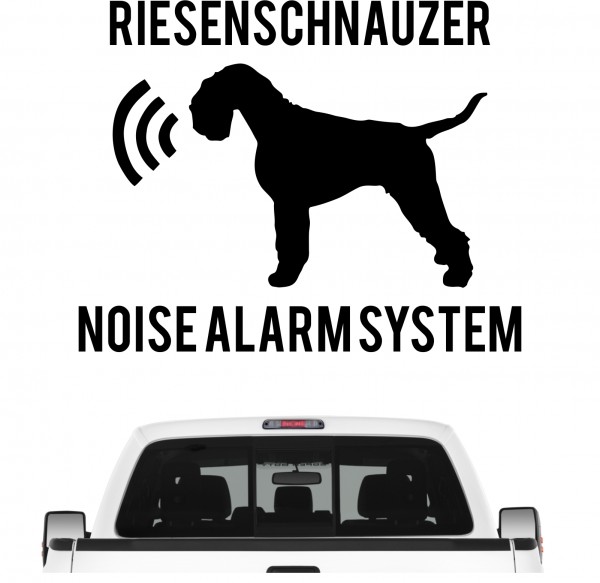 Riesenschnauzer Noise Alarmsystem Auto Aufkleber Hund Folie Wandtattoo Tattoo Sticker Schnauzer Münchner Russian Bear Riesen