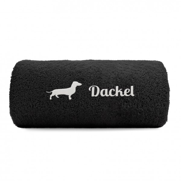 Dackel Girl Handtuch Pfoten Hundemotiv Stickerei Deluxe