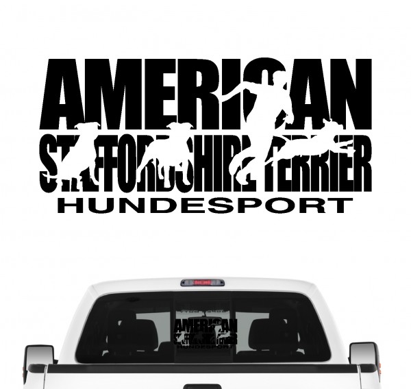 American Staffordshire Terrier Hundesport Autoaufkleber Hund Folie Aufkleber USA